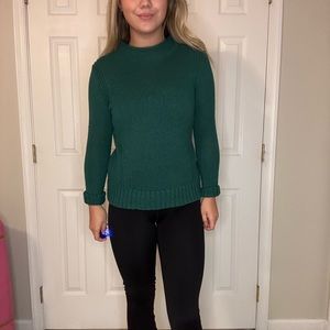 J.Crew dark green turtle neck sweater